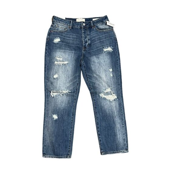PACSUN Garfield High Rise Mom Jeans Women's Size 27 Distressed Button Fly - Picture 5 of 12